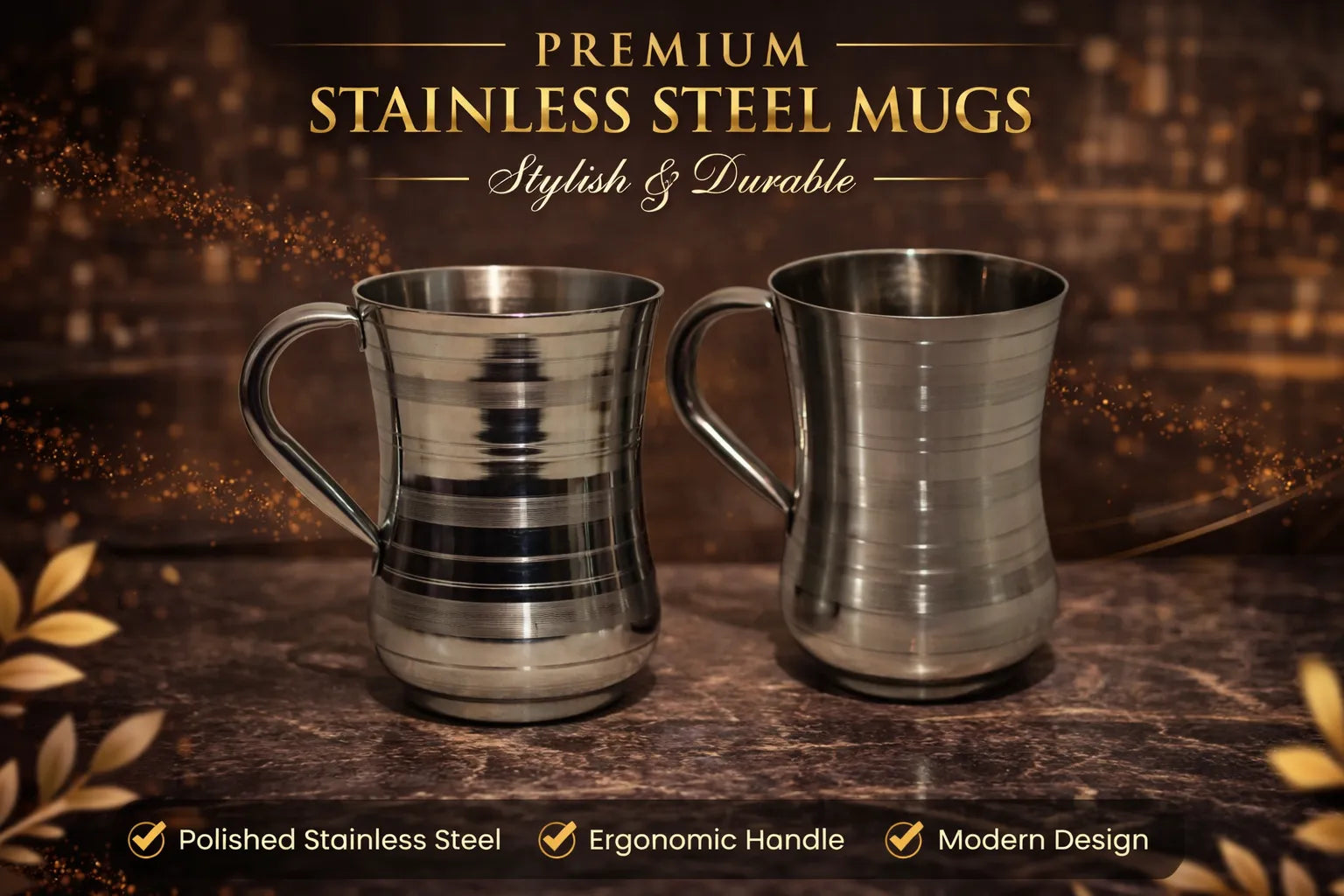 Steel Glass Set - Design One