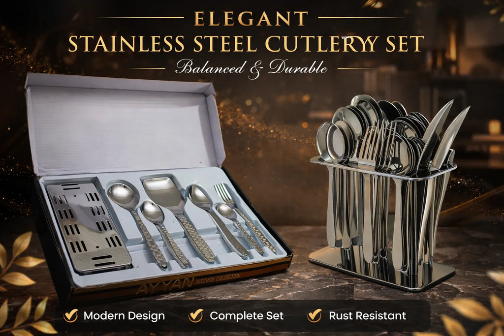 29-Pcs Cultery Set with Stand