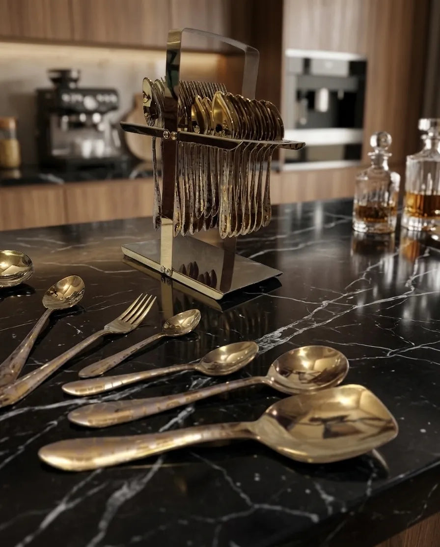 Luxury Gold Stainless Steel Cutlery Set