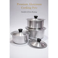 Aluminum Cooking Pot Set (3 Pcs) with Lids –