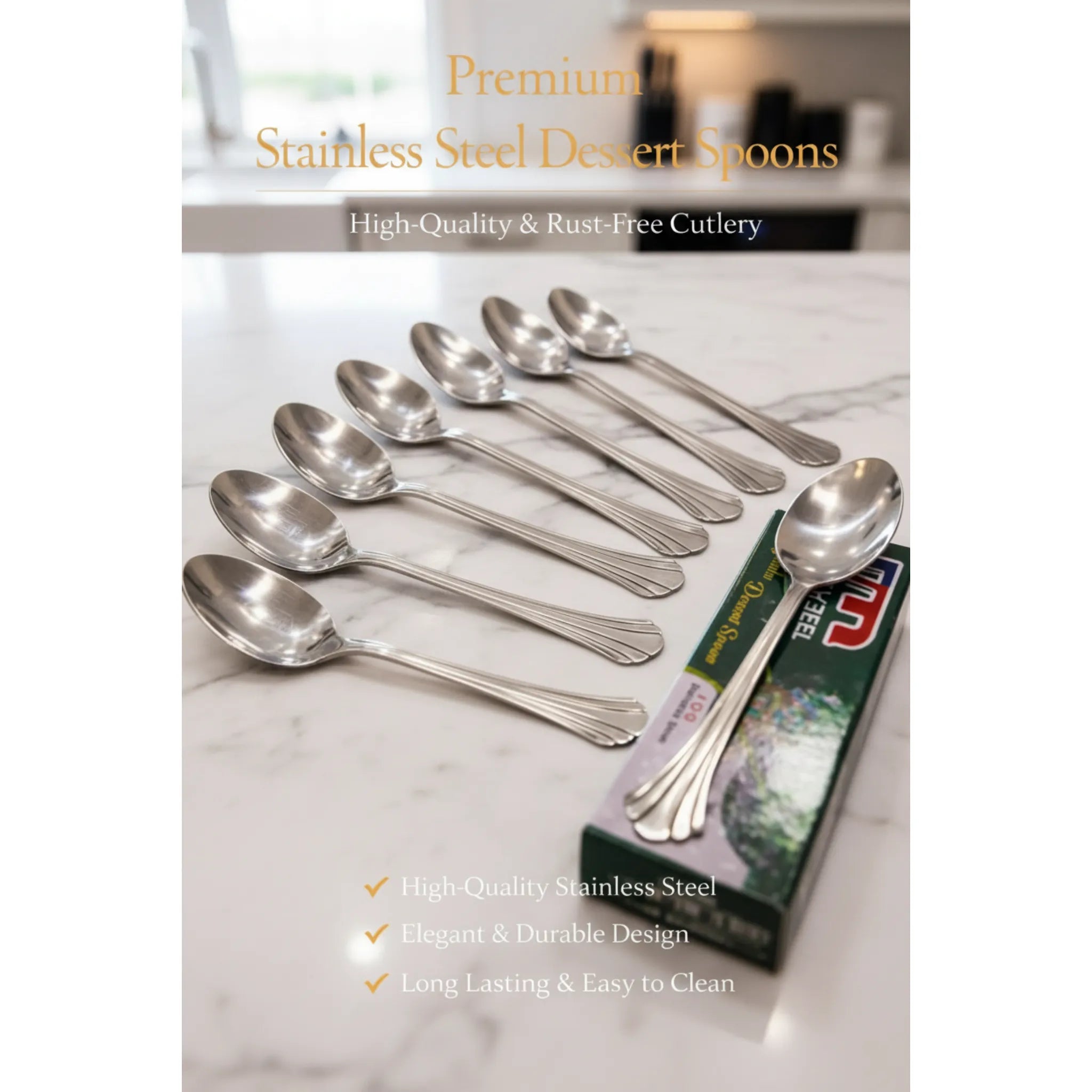 Stainless Steel Spoon Set (12 Pcs)