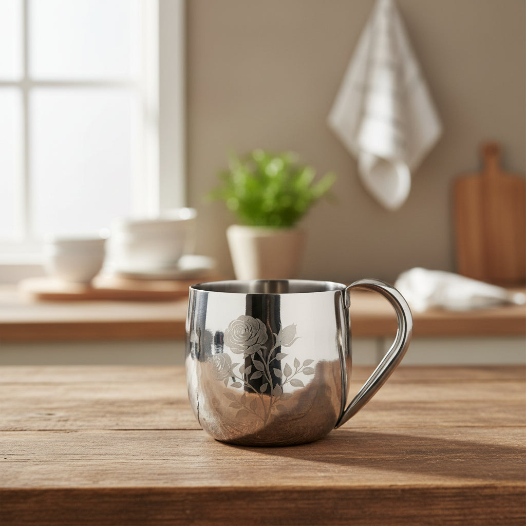 Steel Glass with Lid 500 ml