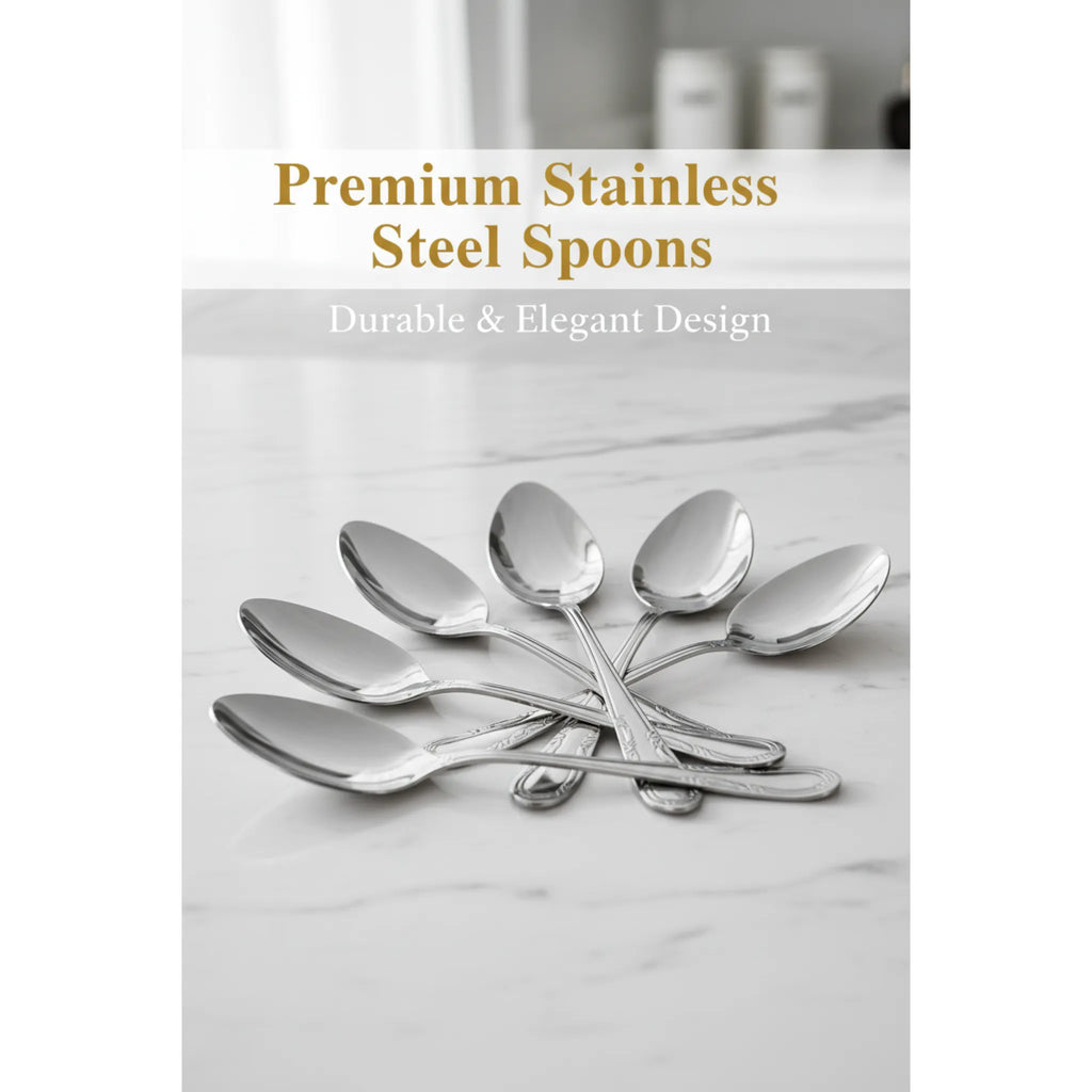 Stainless Steel Spoon Set (12 Pcs)