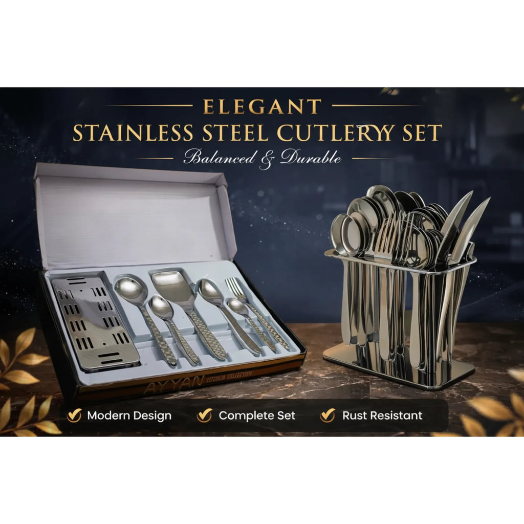 29-Pcs Cultery Set with Stand