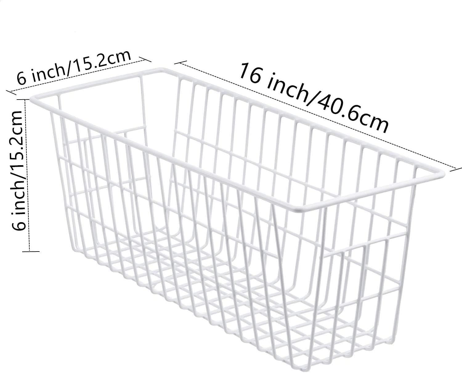 Metal Wire Storage Organizer Bin with Handles - Image 2