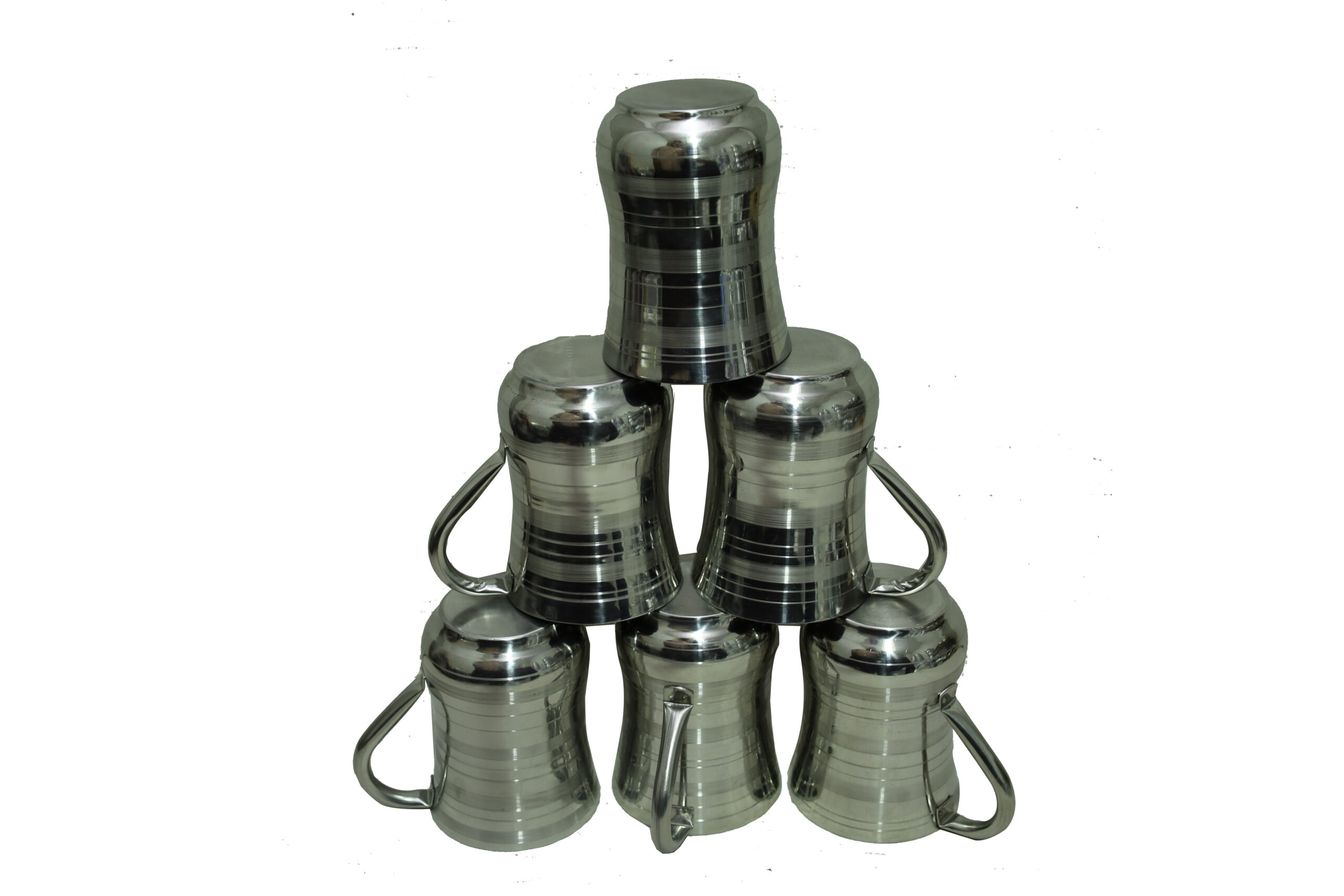 Sleek Steel Glass Set – Set of 6