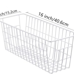 Metal Wire Storage Organizer Bin with Handles